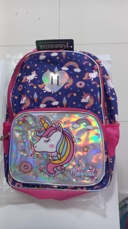 Mochila Infantil Oficio Jasminestar Unicornio Magical #1052-3